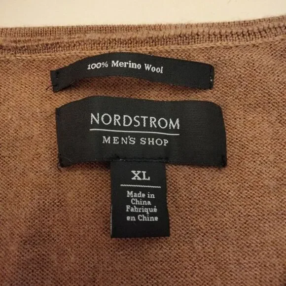 Men XL merino wool V neck sweater Nordstrom
